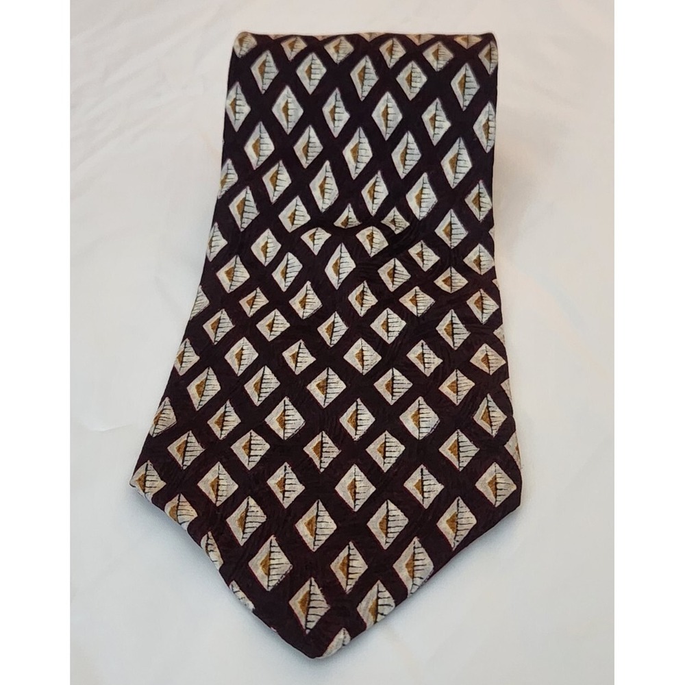 Haggar Clothing Co Allβ Silk Burgundy Men's Neck Tie Made In The USA